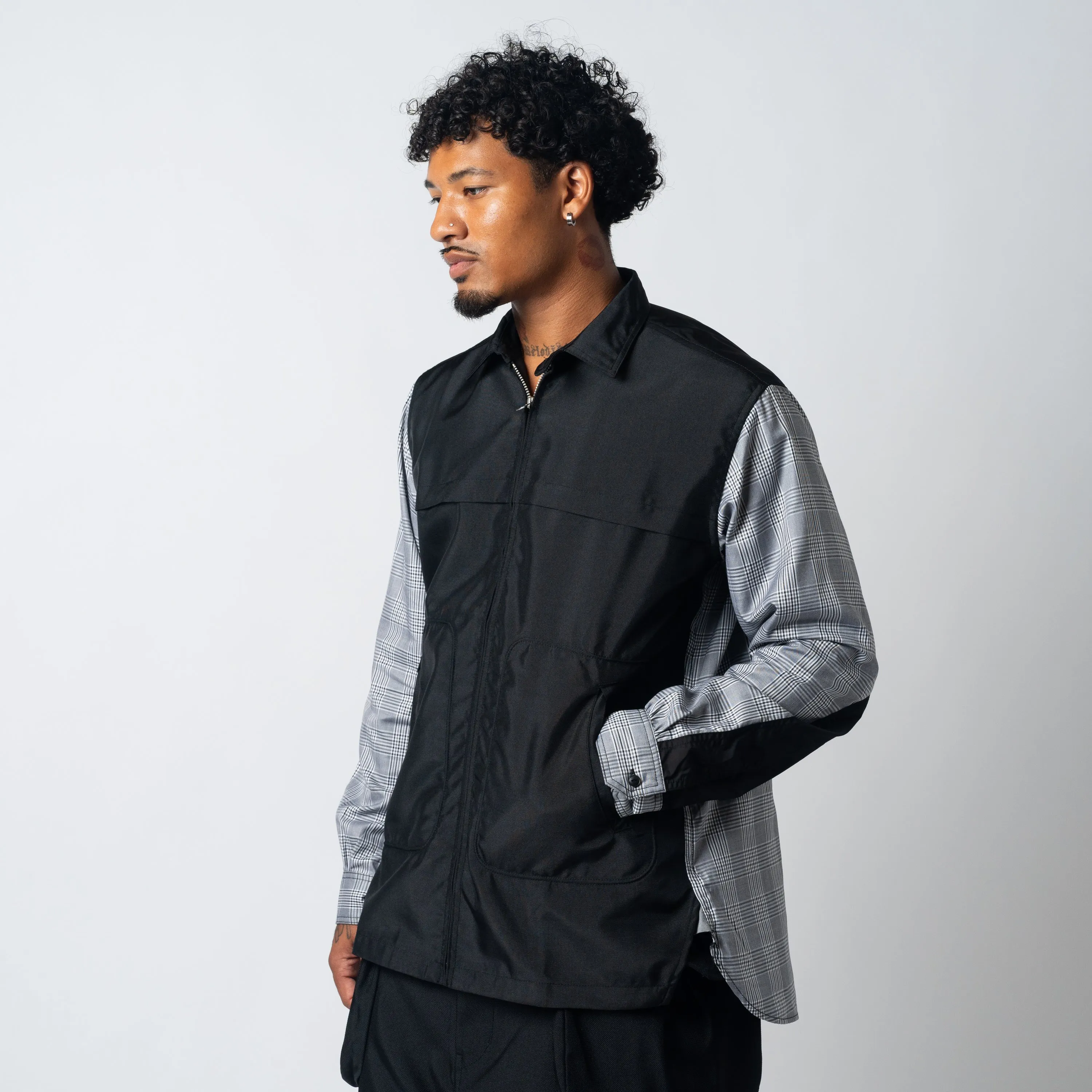 Junya Watanabe MAN Zip-up Shirt Jacket WL-B002-051-1 Black