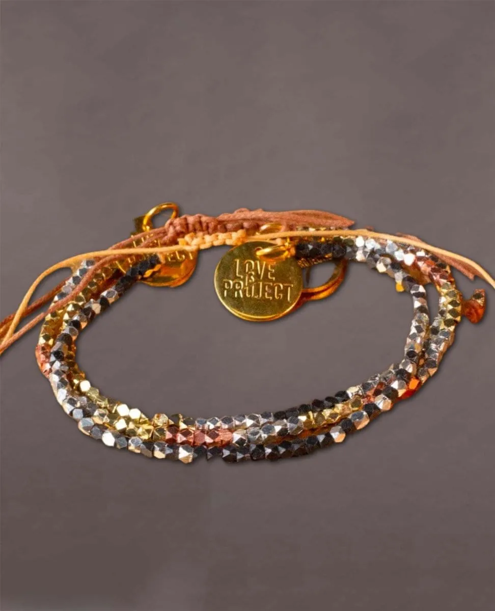 Kali Ombre Bracelet Gold Silver Champagne