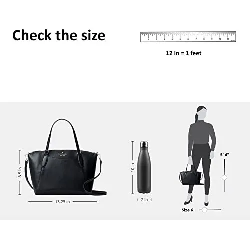 kate spade handbag for women Monica satchel crossbody pebbled leather, Hare grey