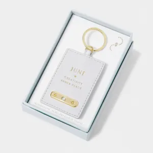 Katie Loxton Powder Blue June Birthstone Keyring