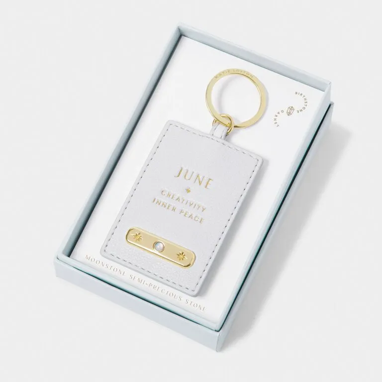 Katie Loxton Powder Blue June Birthstone Keyring