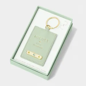 Katie Loxton Sage Green August Birthstone Keyring