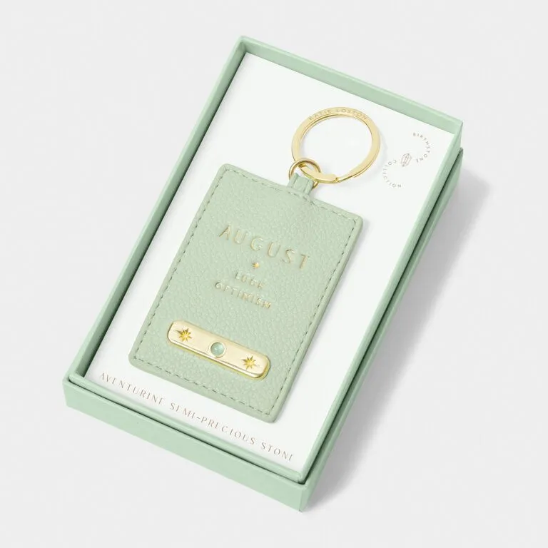 Katie Loxton Sage Green August Birthstone Keyring