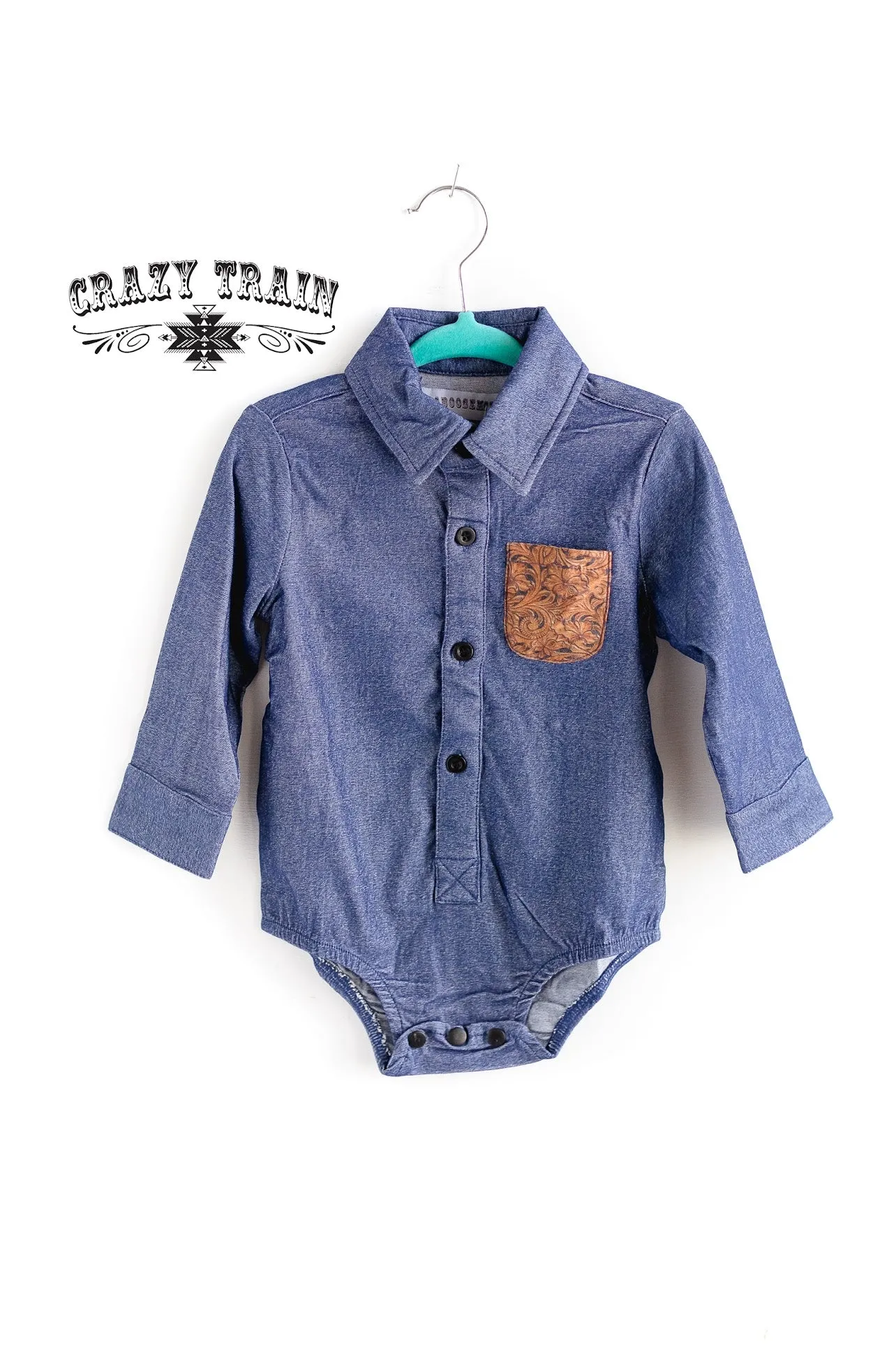 {KIDS} LEATHER LITTLE DENIM TOP