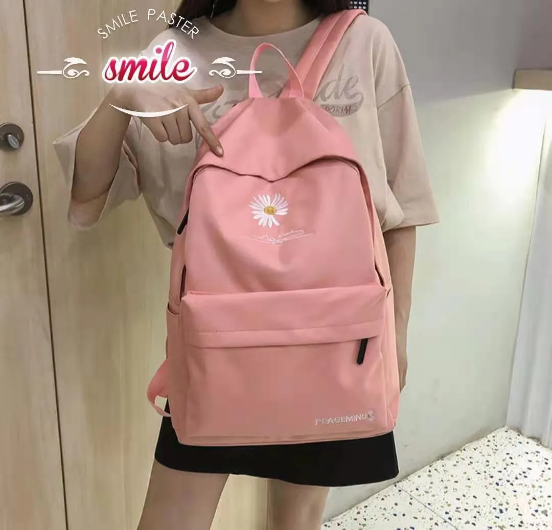 Korean Style Little Daisy Large Capacity Backpacks