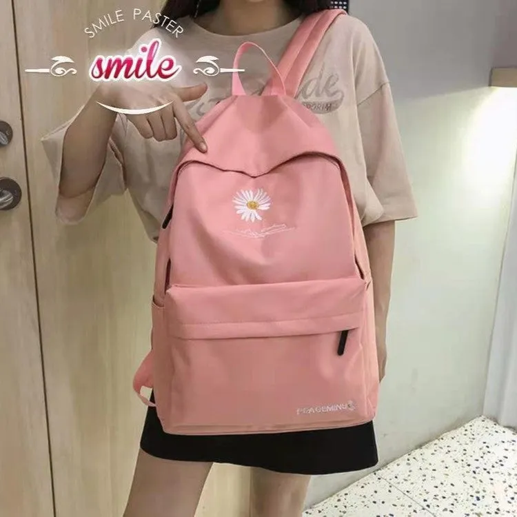 Korean Style Little Daisy Large Capacity Backpacks