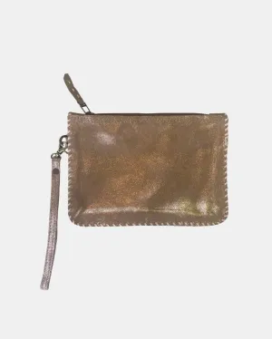 LAILA WRISTLET POUCH IN ROSE GOLD