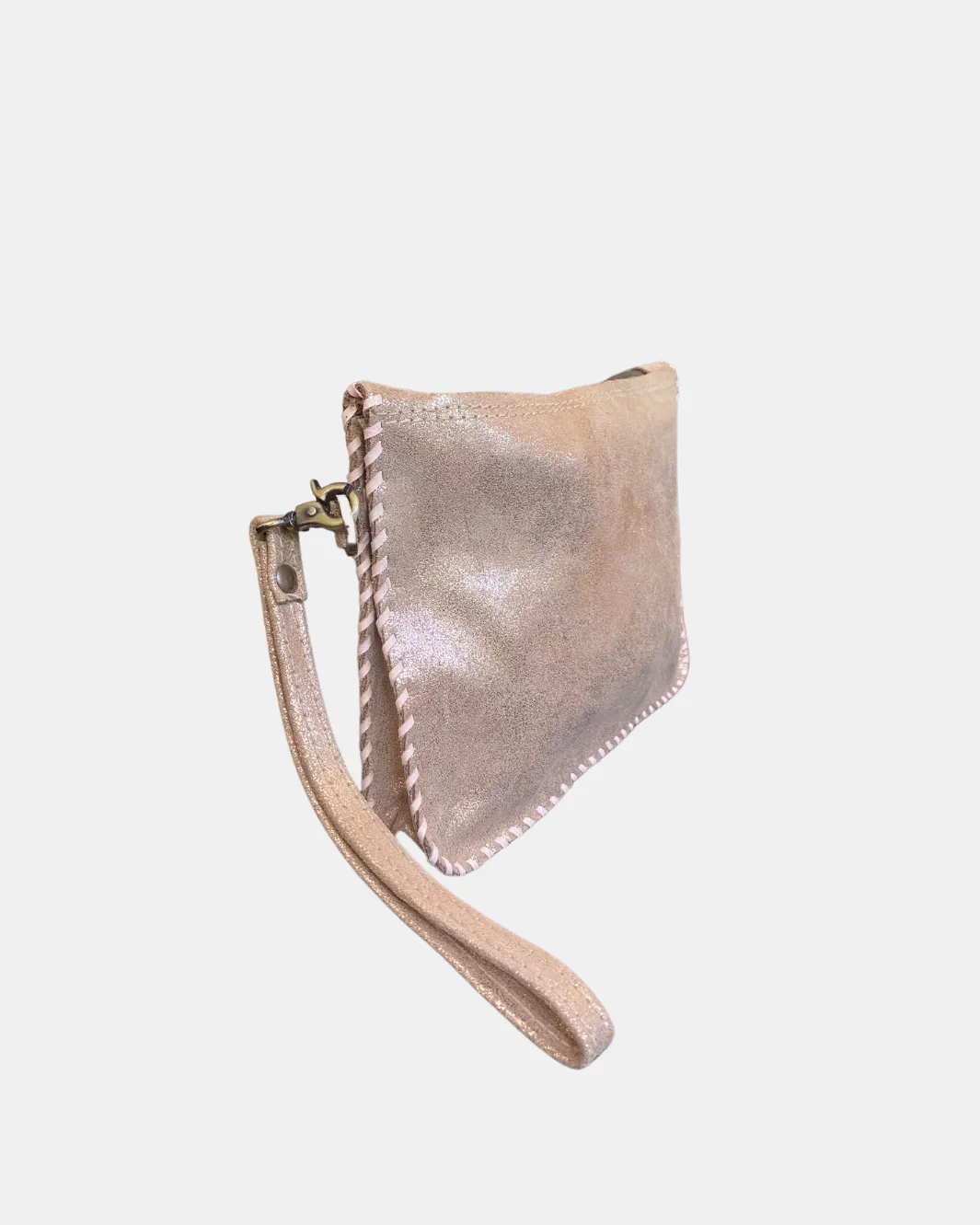 LAILA WRISTLET POUCH IN ROSE GOLD