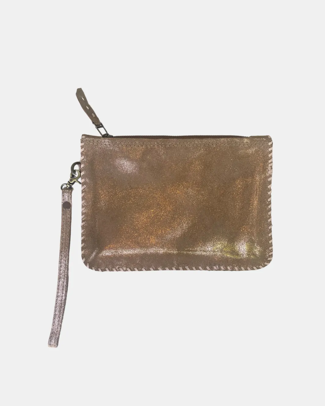 LAILA WRISTLET POUCH IN ROSE GOLD