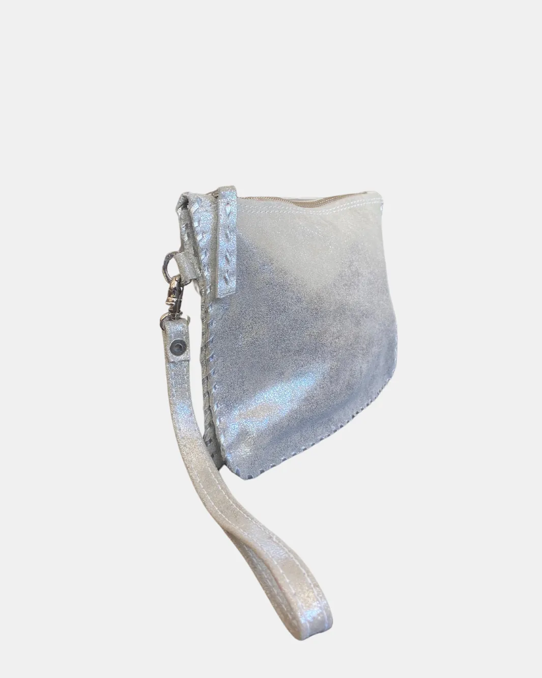 LAILA WRISTLET POUCH IN SILVER