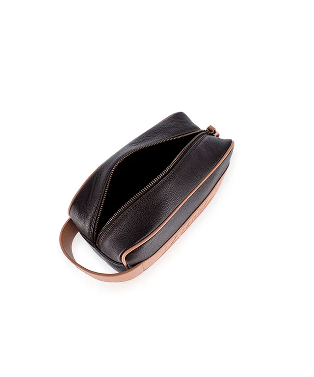Lambda Sapri Brown & Beige Necessaire Pouch