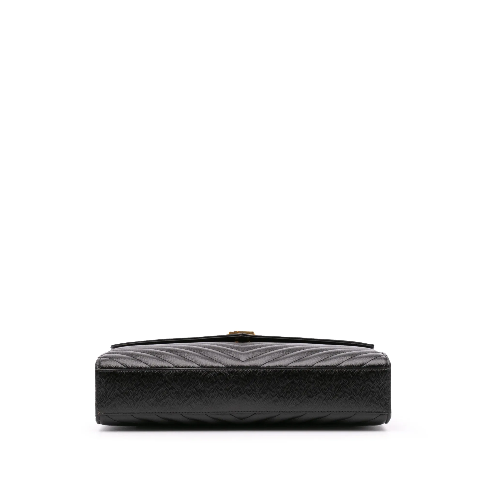 Large Grain de Poudre Monogram Chevron Envelope Bag