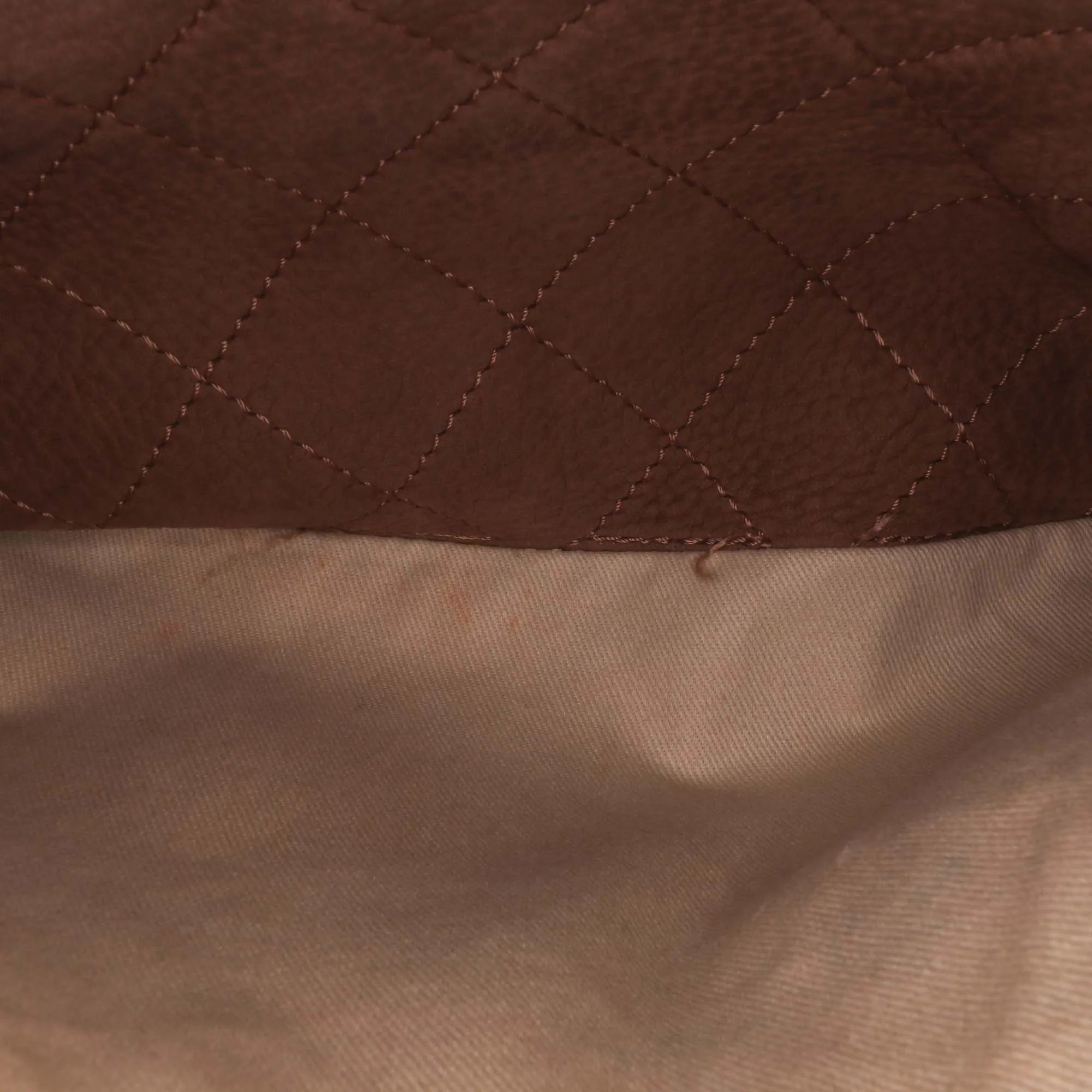 Large Quilted Nubuck Natural Beauty Split Pocket Flap