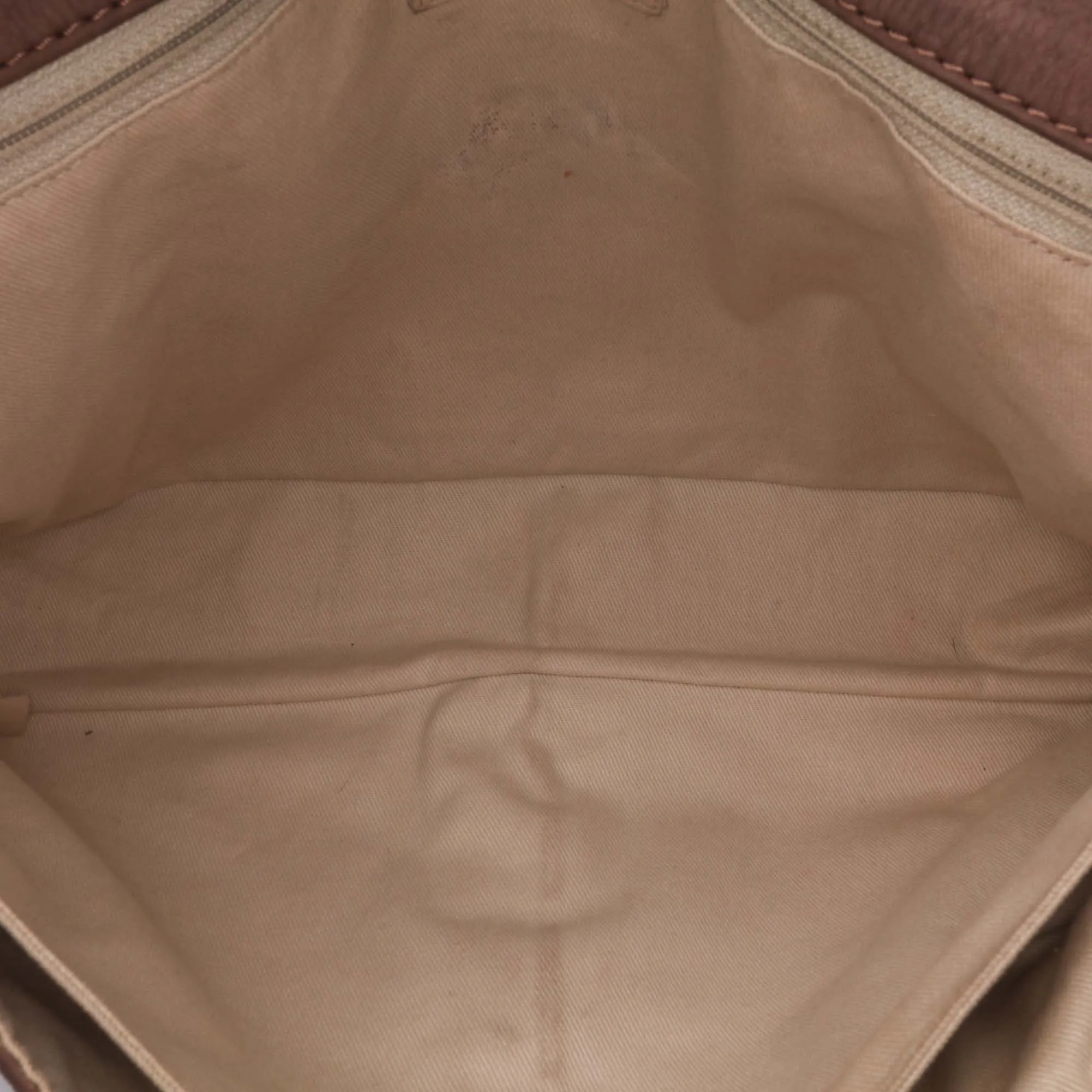 Large Quilted Nubuck Natural Beauty Split Pocket Flap