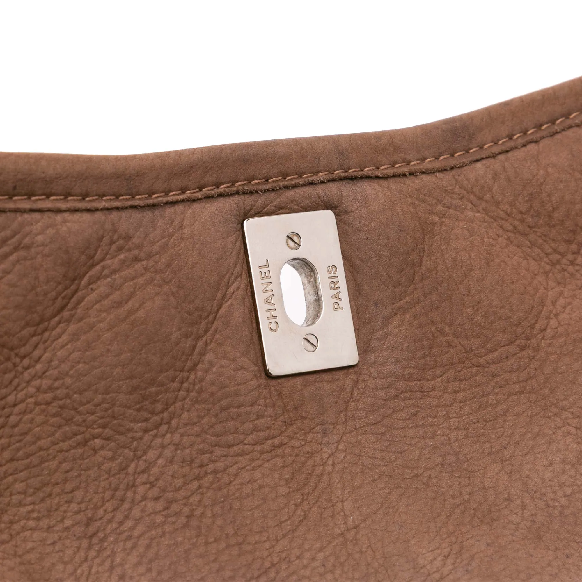 Large Quilted Nubuck Natural Beauty Split Pocket Flap
