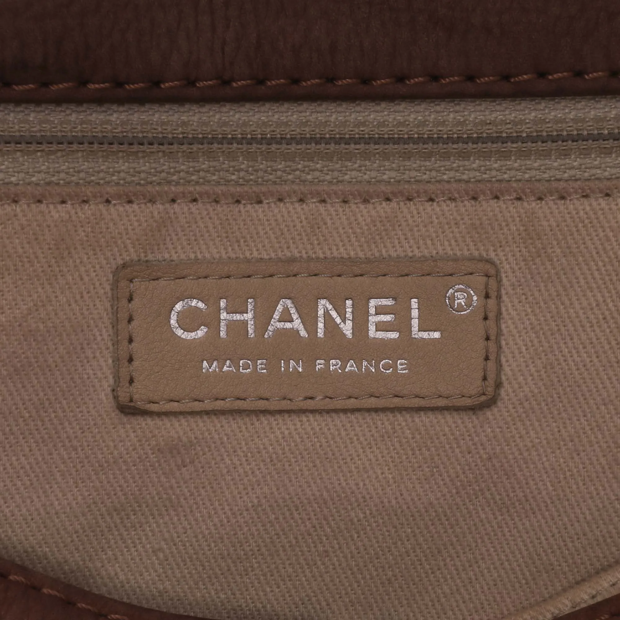 Large Quilted Nubuck Natural Beauty Split Pocket Flap