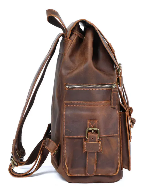 Leather Backpack Brown | Waitomo
