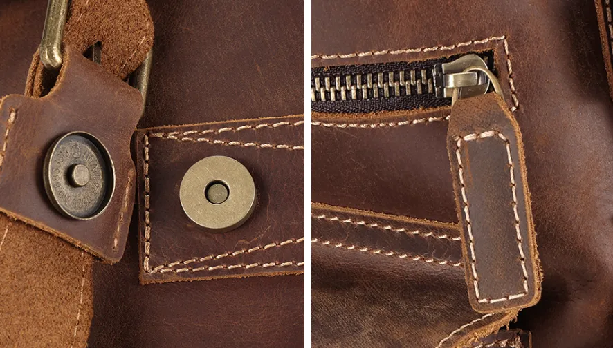 Leather Backpack Brown | Waitomo