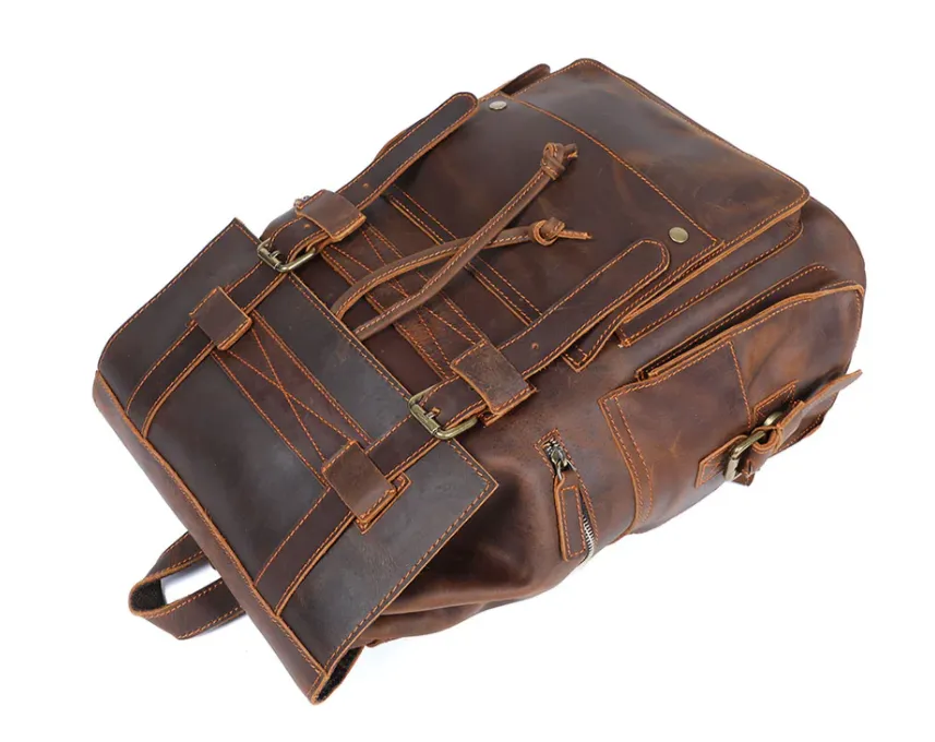 Leather Backpack Brown | Waitomo