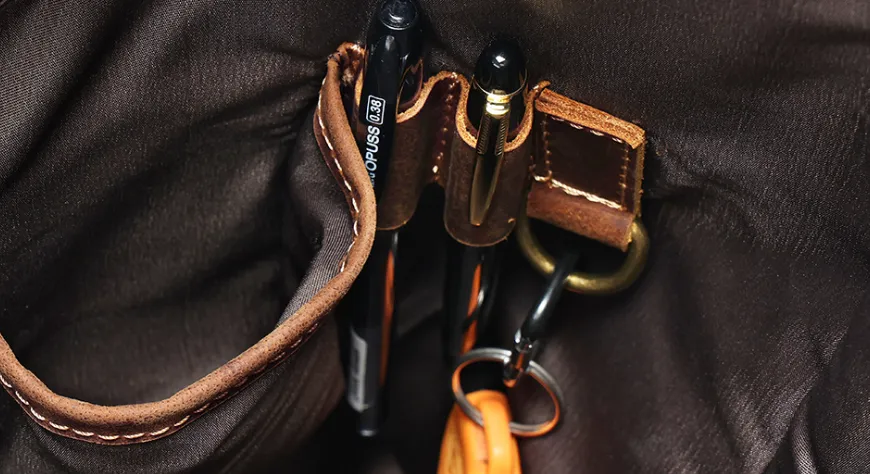 Leather Backpack Brown | Waitomo