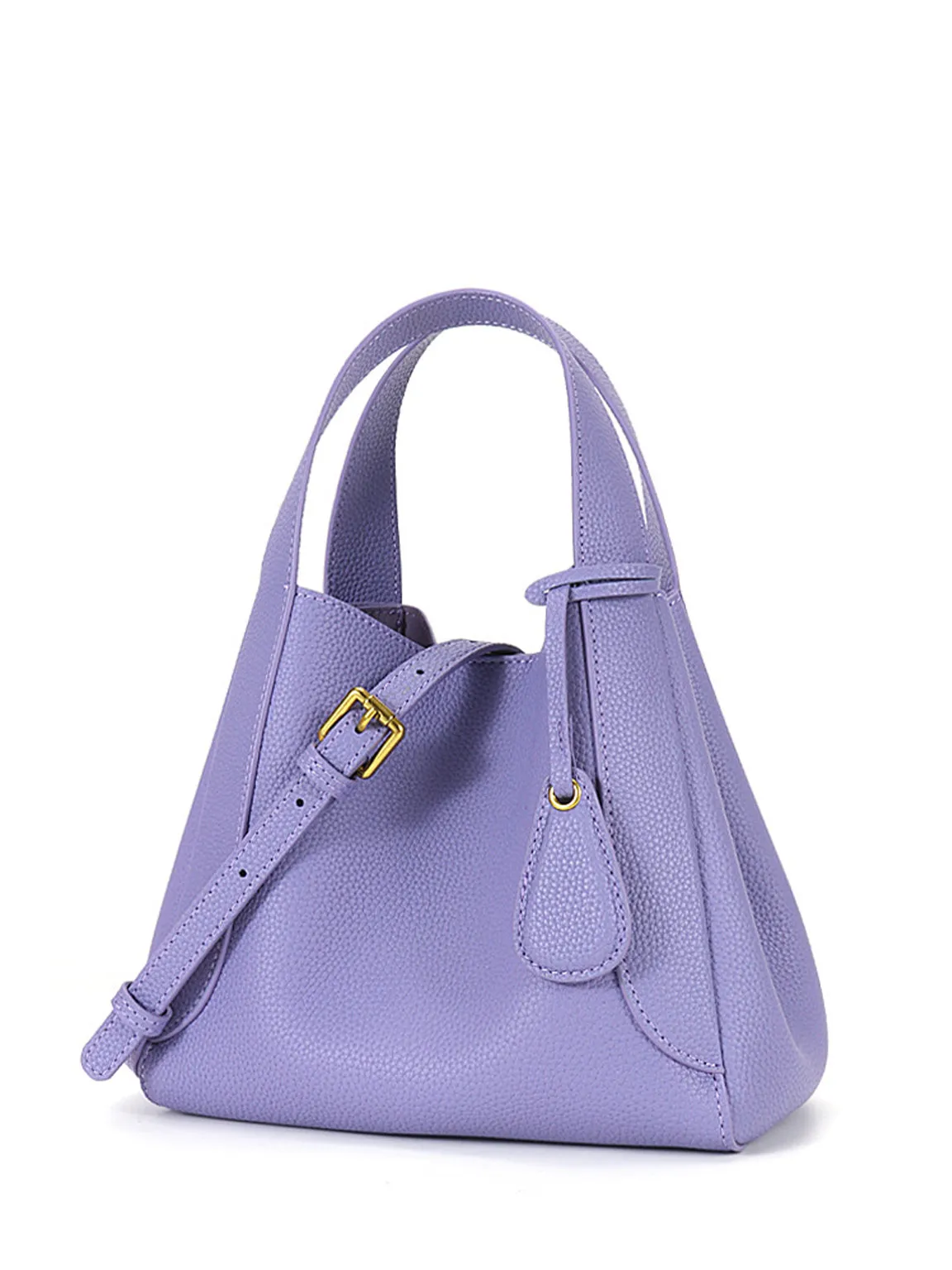 Leather Bucket Shoulder Bag Top Handle Tote Bag