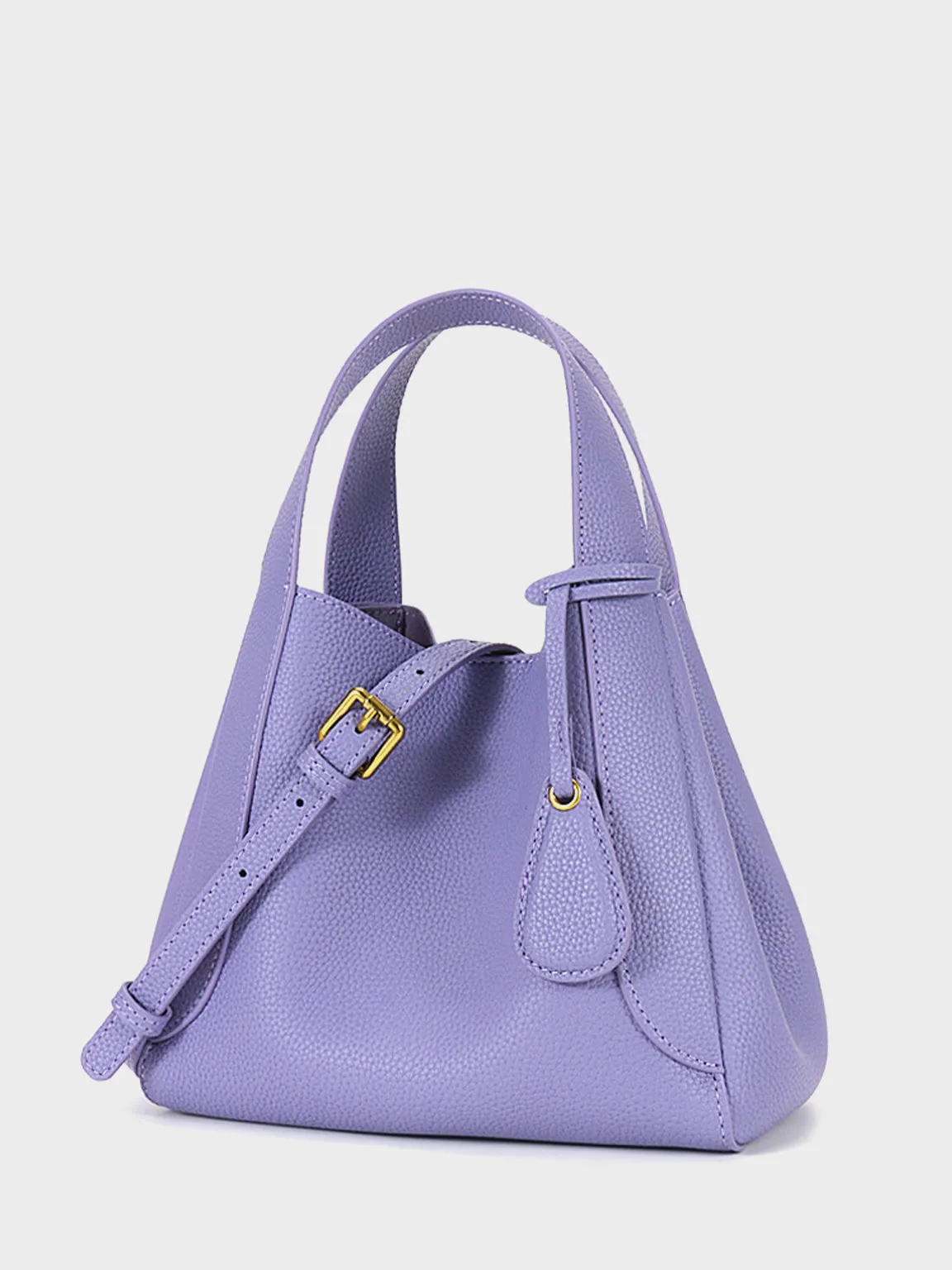 Leather Bucket Shoulder Bag Top Handle Tote Bag