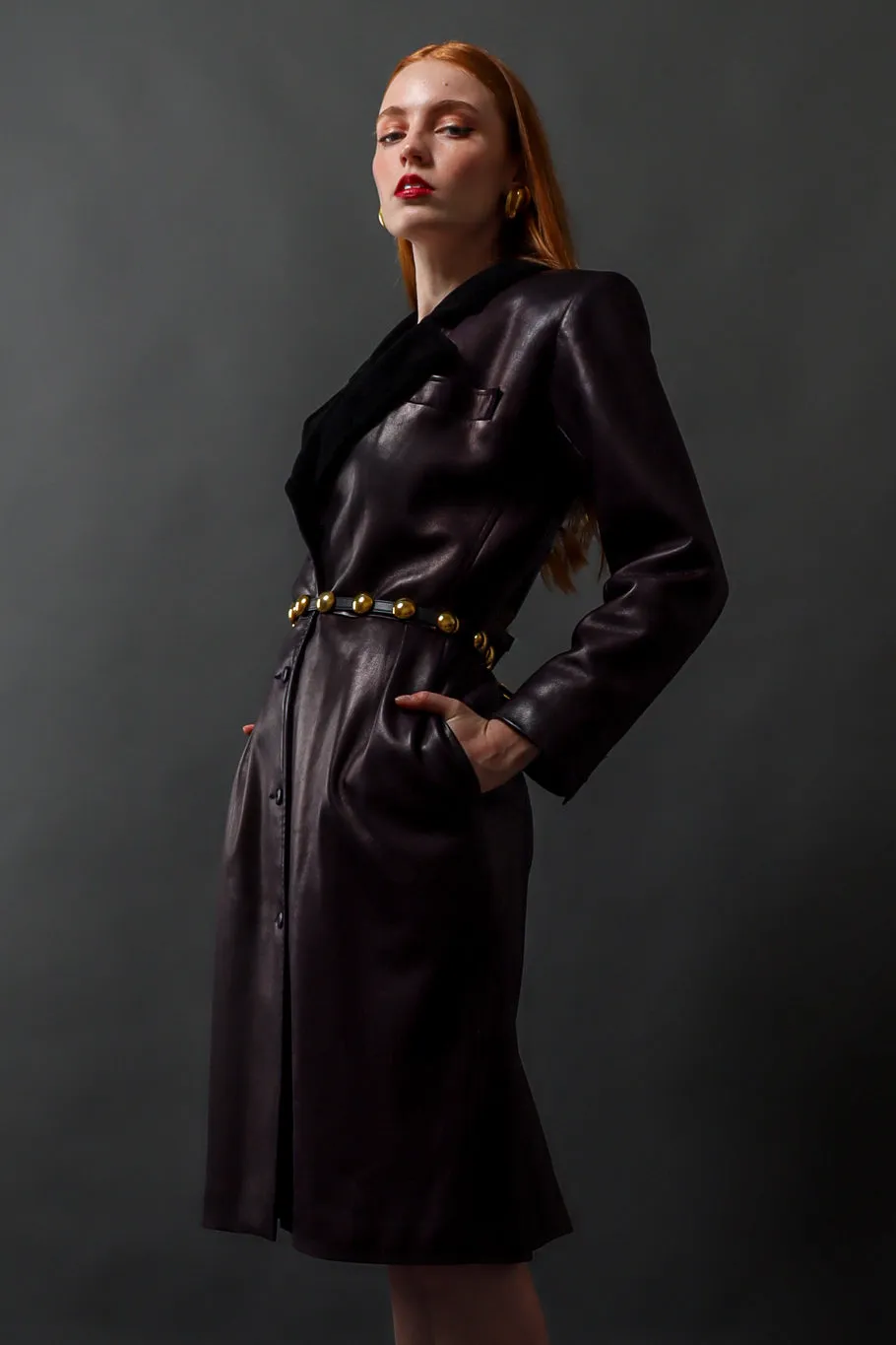 Leather Coat Dress