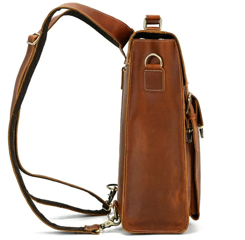 Leather Convertible Backpack | Mediterranean Sea