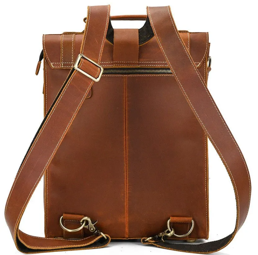 Leather Convertible Backpack | Mediterranean Sea