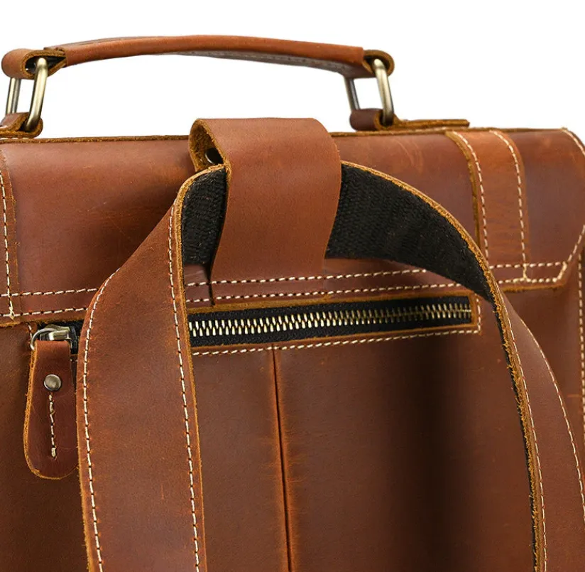 Leather Convertible Backpack | Mediterranean Sea