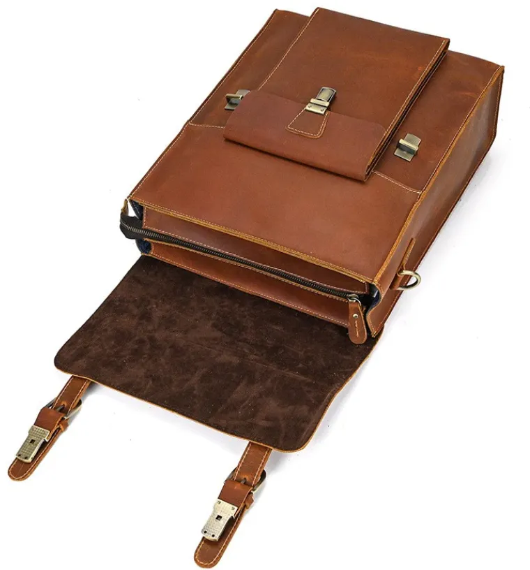 Leather Convertible Backpack | Mediterranean Sea