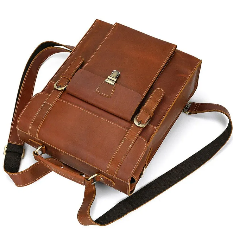 Leather Convertible Backpack | Mediterranean Sea