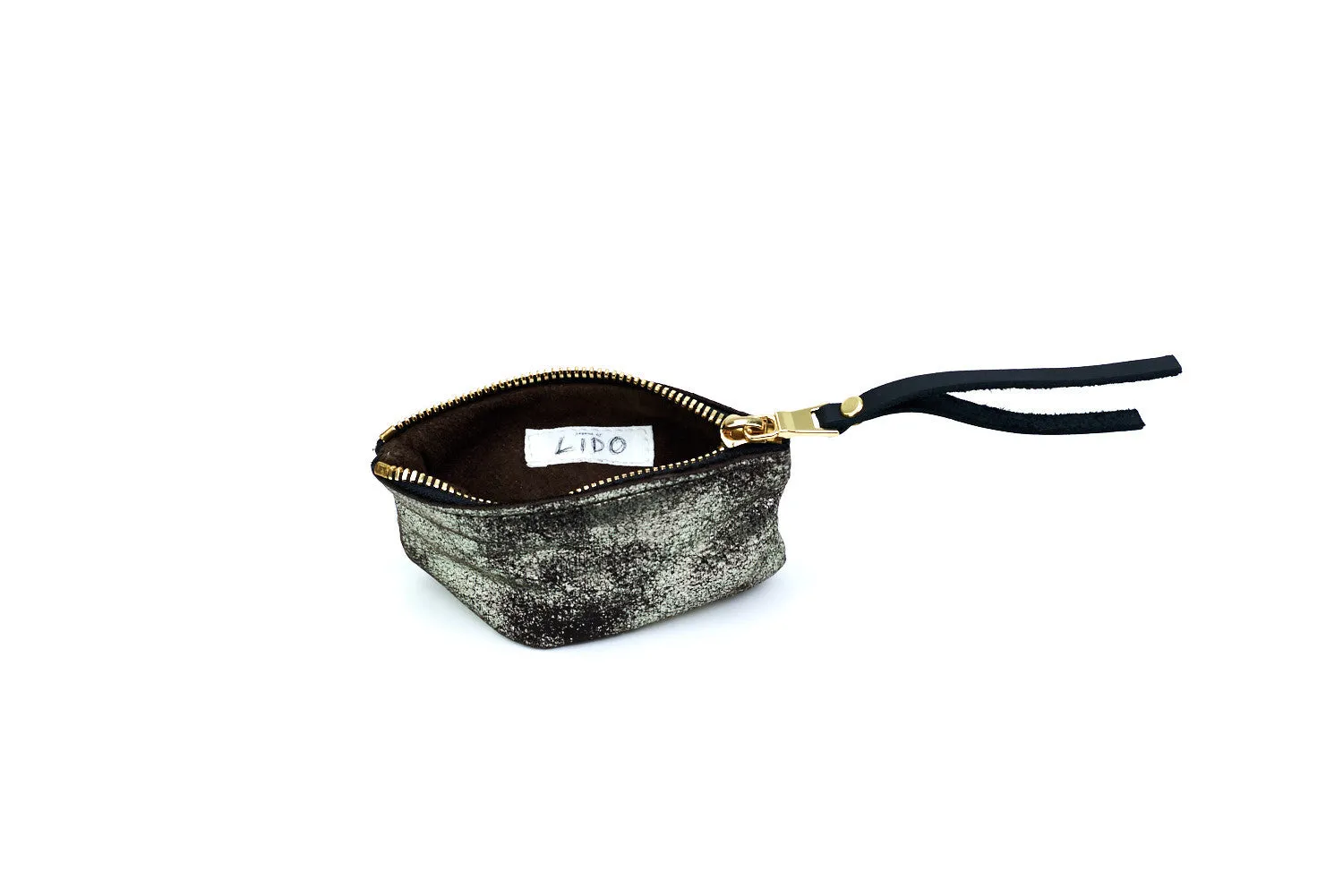 Leather Pouch, in Gunmetal