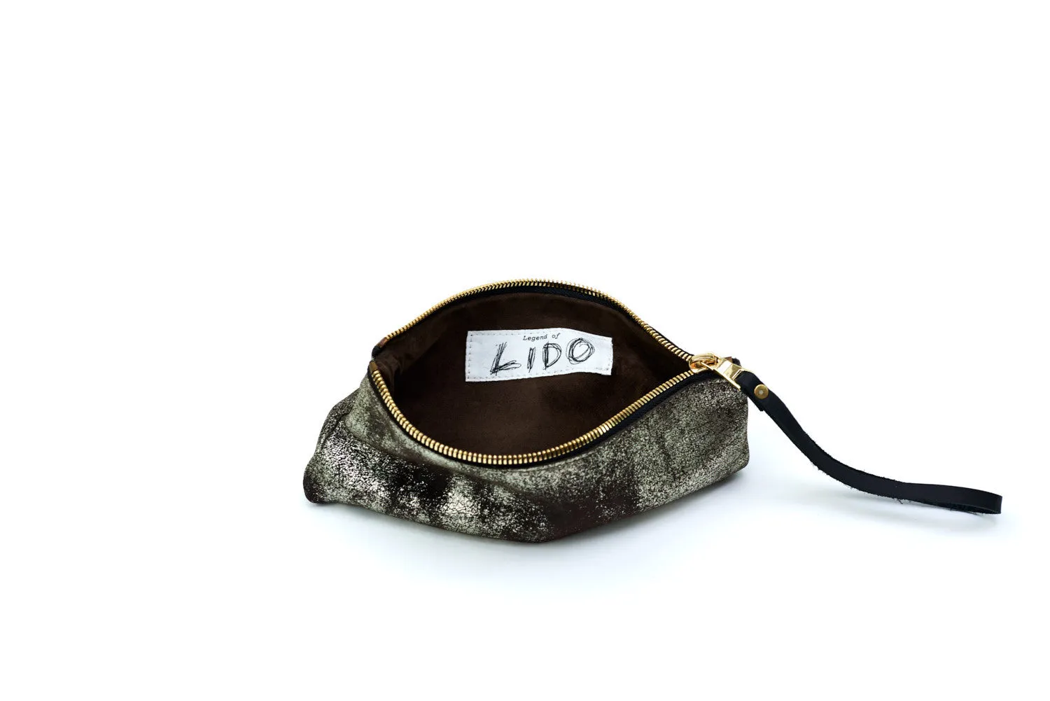 Leather Pouch, in Gunmetal