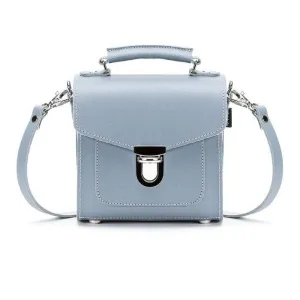 Leather Sugarcube Plus Handbag - Lilac Grey