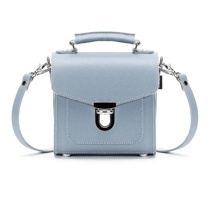 Leather Sugarcube Plus Handbag - Lilac Grey