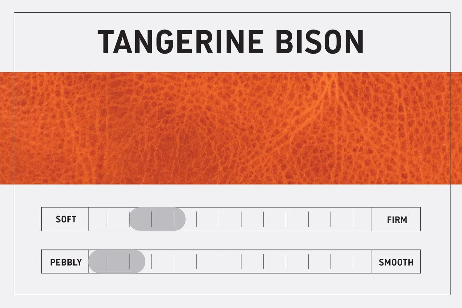 LEATHER TOP ZIPPER POUCH - TANGERINE BISON