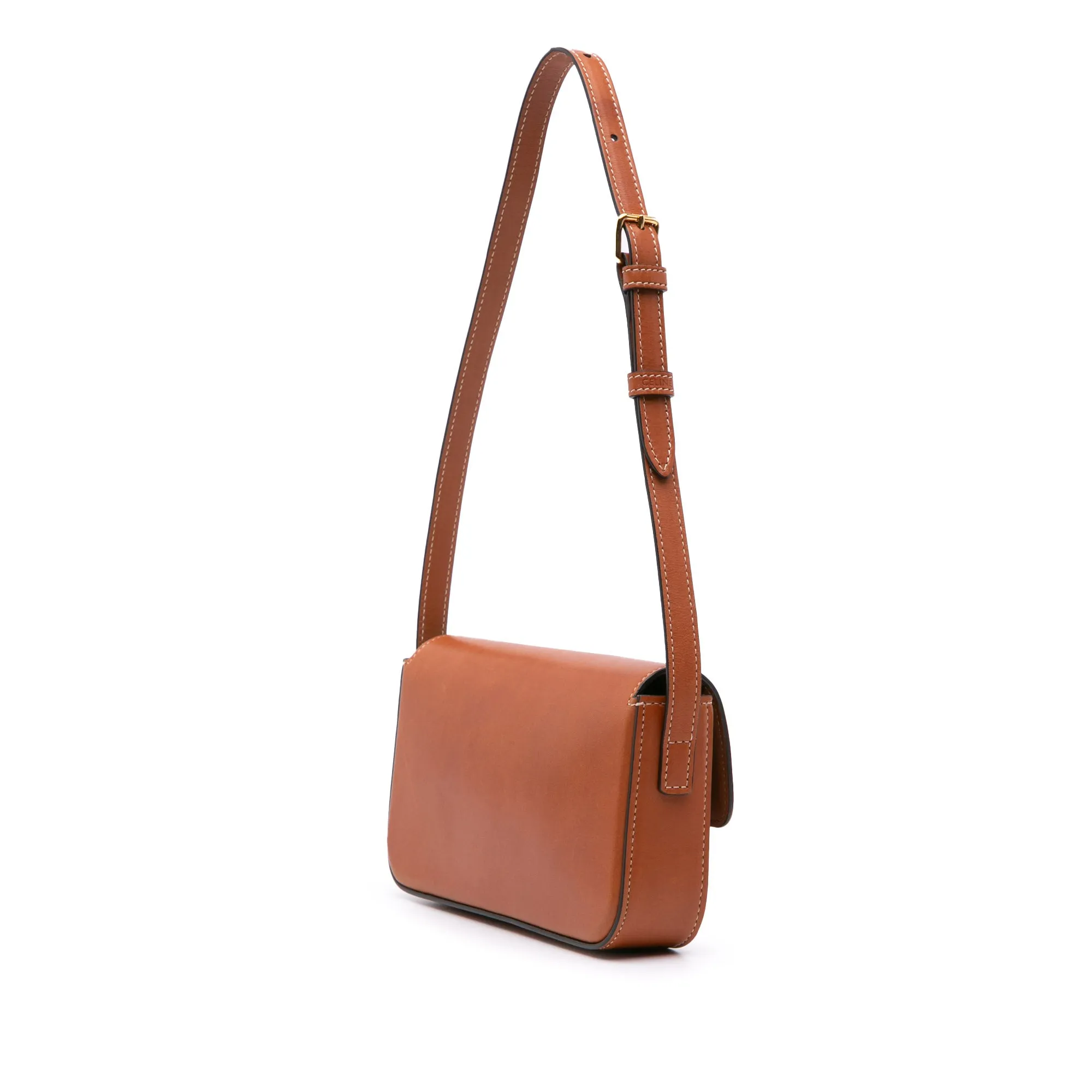 Leather Triomphe Claude Shoulder Bag
