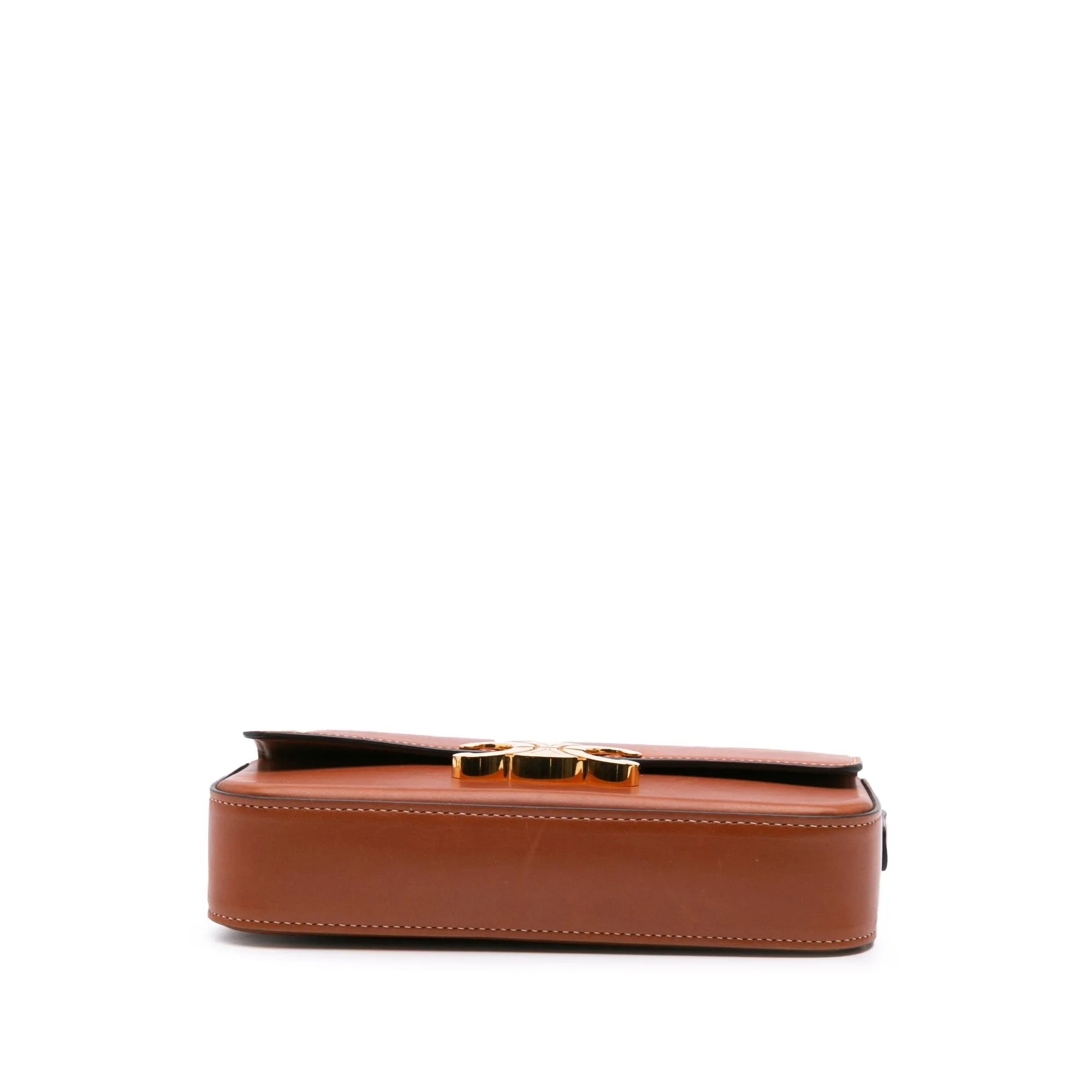 Leather Triomphe Claude Shoulder Bag
