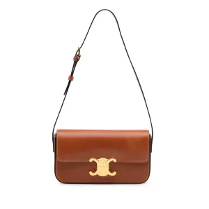Leather Triomphe Claude Shoulder Bag