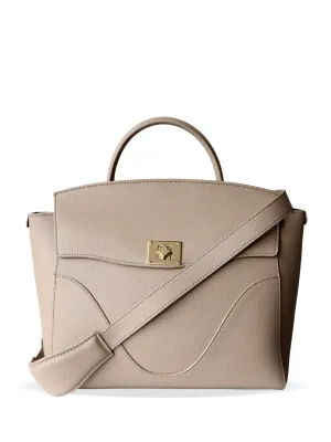 Leather Wavia Bag Weekend Holdall Tote Bag Multi Wear Backpack Gold Hardware