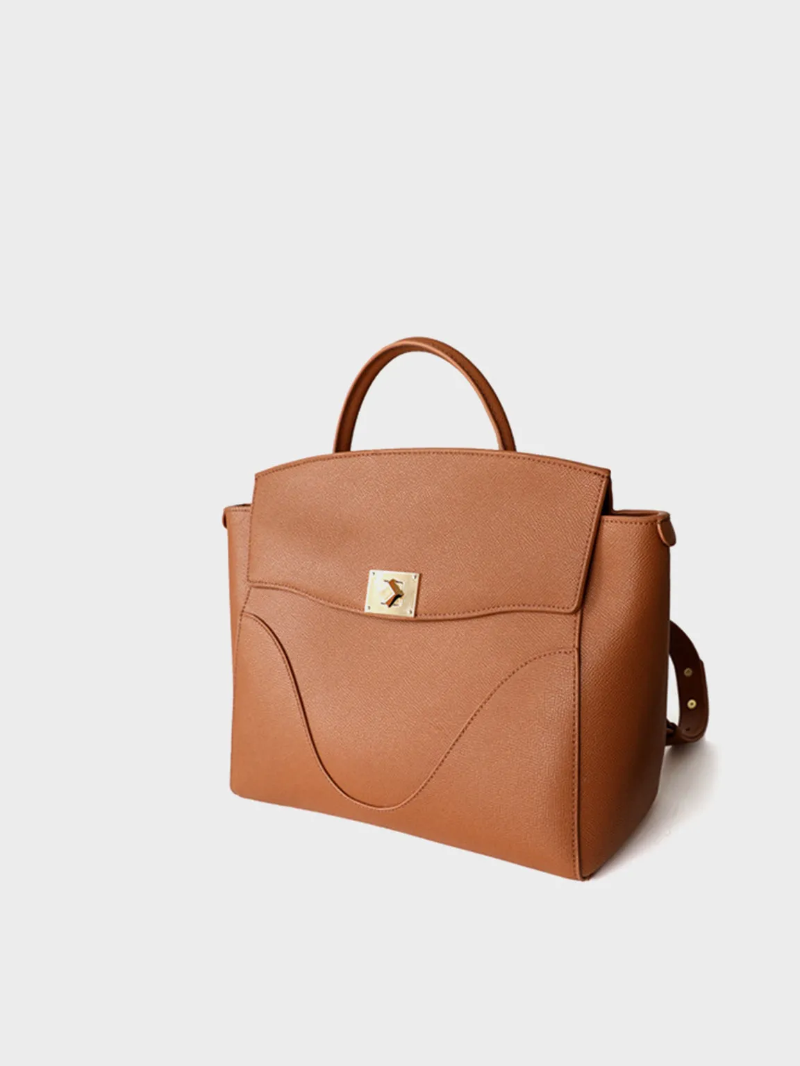 Leather Wavia Bag Weekend Holdall Tote Bag Multi Wear Backpack Gold Hardware