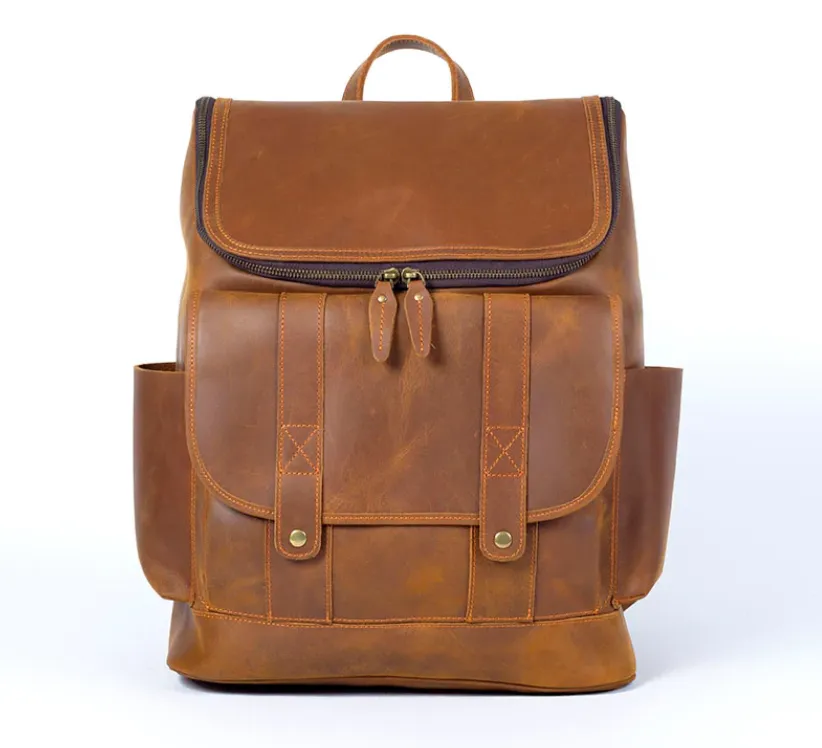 Leather Work Backpack  | Pacific Ocean