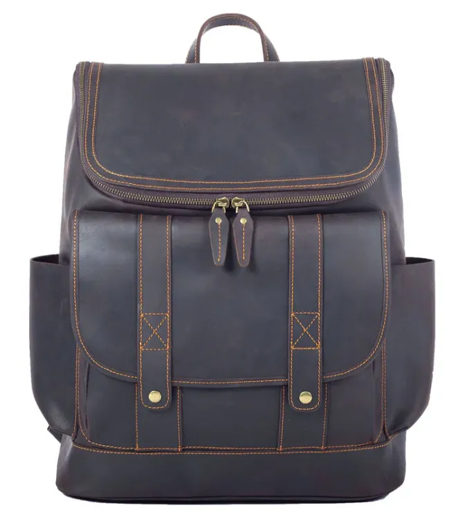 Leather Work Backpack  | Pacific Ocean