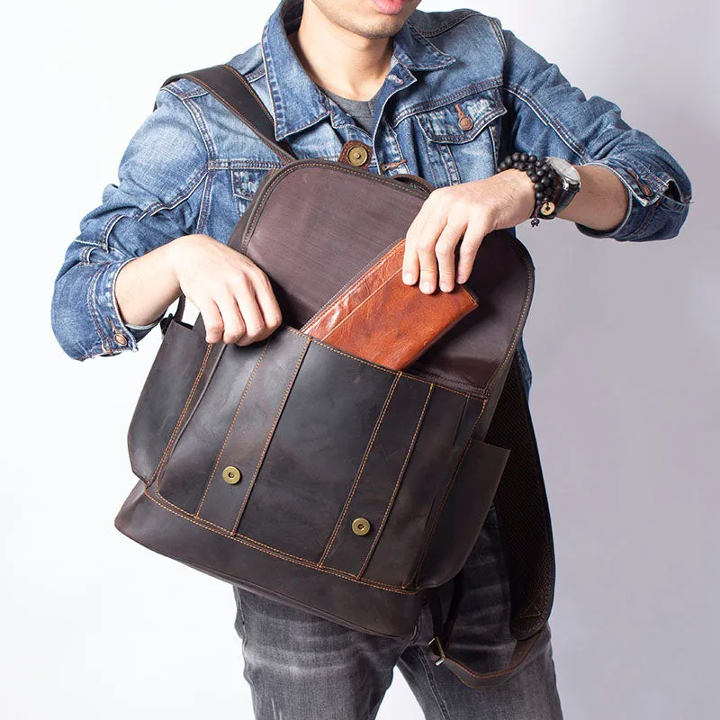 Leather Work Backpack  | Pacific Ocean