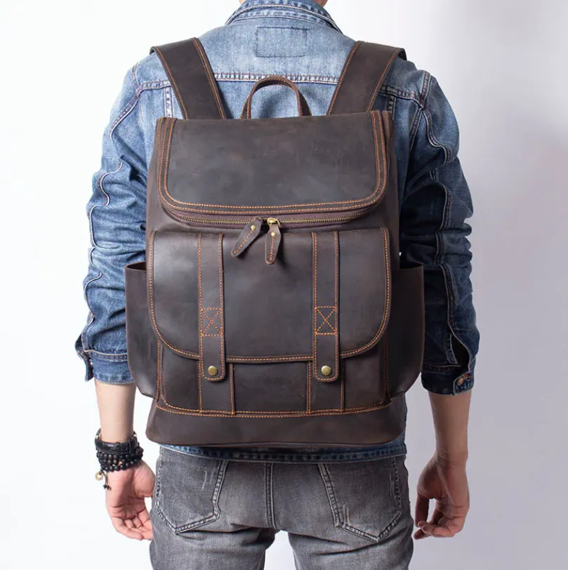 Leather Work Backpack  | Pacific Ocean