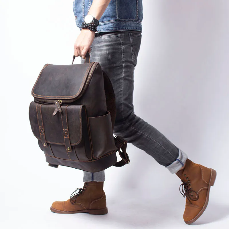 Leather Work Backpack  | Pacific Ocean