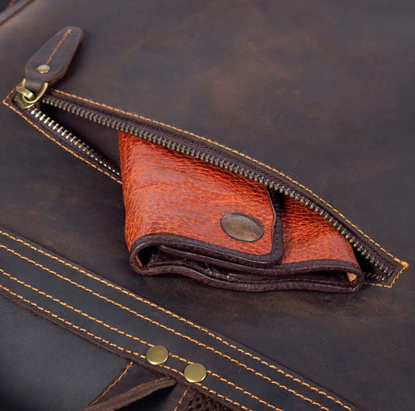 Leather Work Backpack  | Pacific Ocean