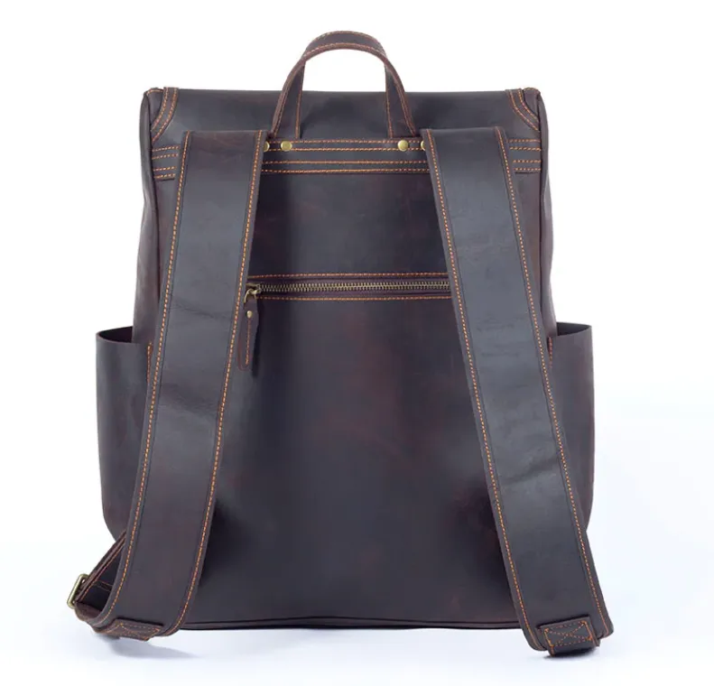 Leather Work Backpack  | Pacific Ocean