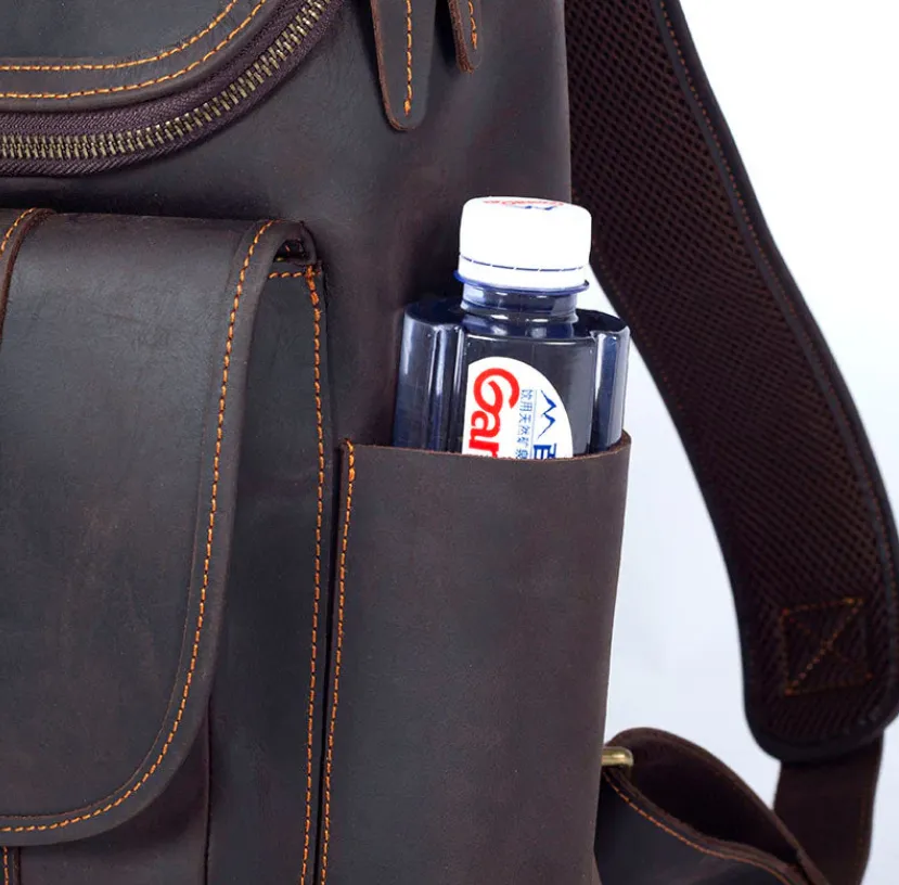 Leather Work Backpack  | Pacific Ocean